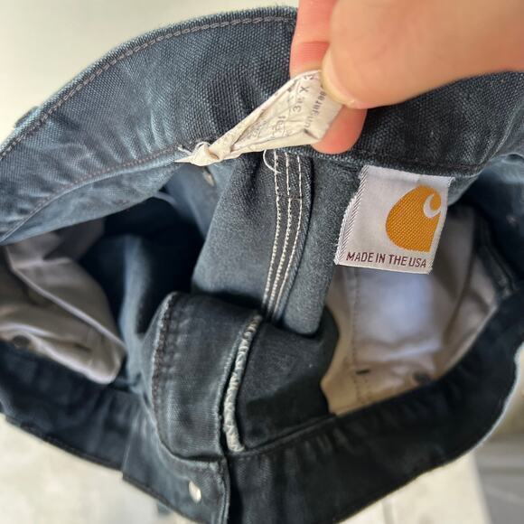 Vintage Y2K Carhartt black double knee work wear carpenter pants - Picture 6 of 6